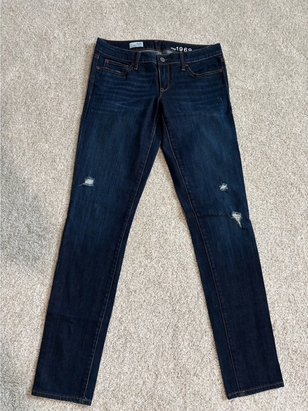 GAP 1969 Always Skinny slightly distressed Jeans in Dark Blue - Women